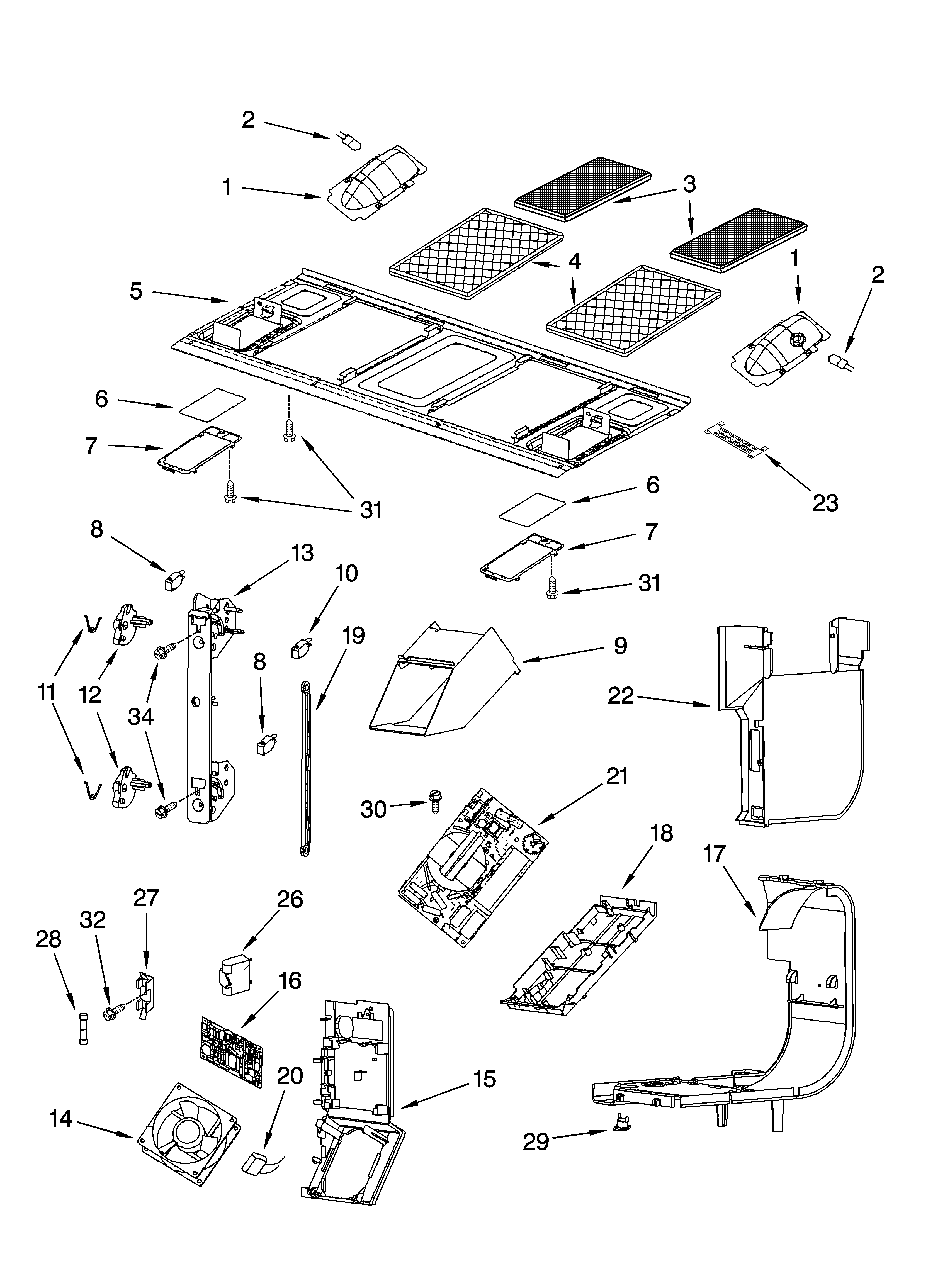 Interior and ventilation parts
