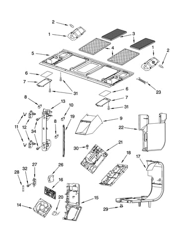 Interior and ventilation parts