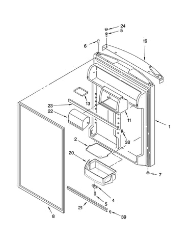Refrigerator door parts