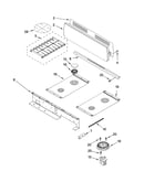 Cooktop, burner and grate parts