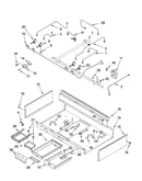Burner box, gas valves, and switches