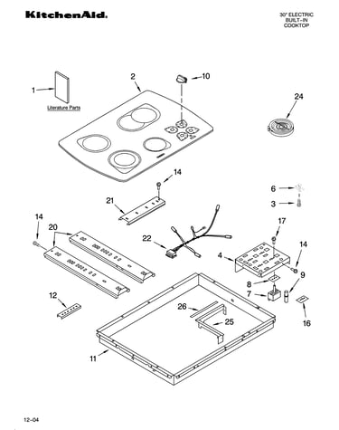 Cooktop parts, optional parts