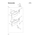 KitchenAid KUDD01DPPA0 architect series drawer and panel parts diagram