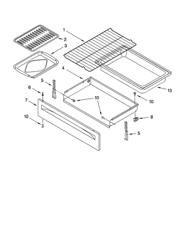 Drawer & broiler parts, optional parts