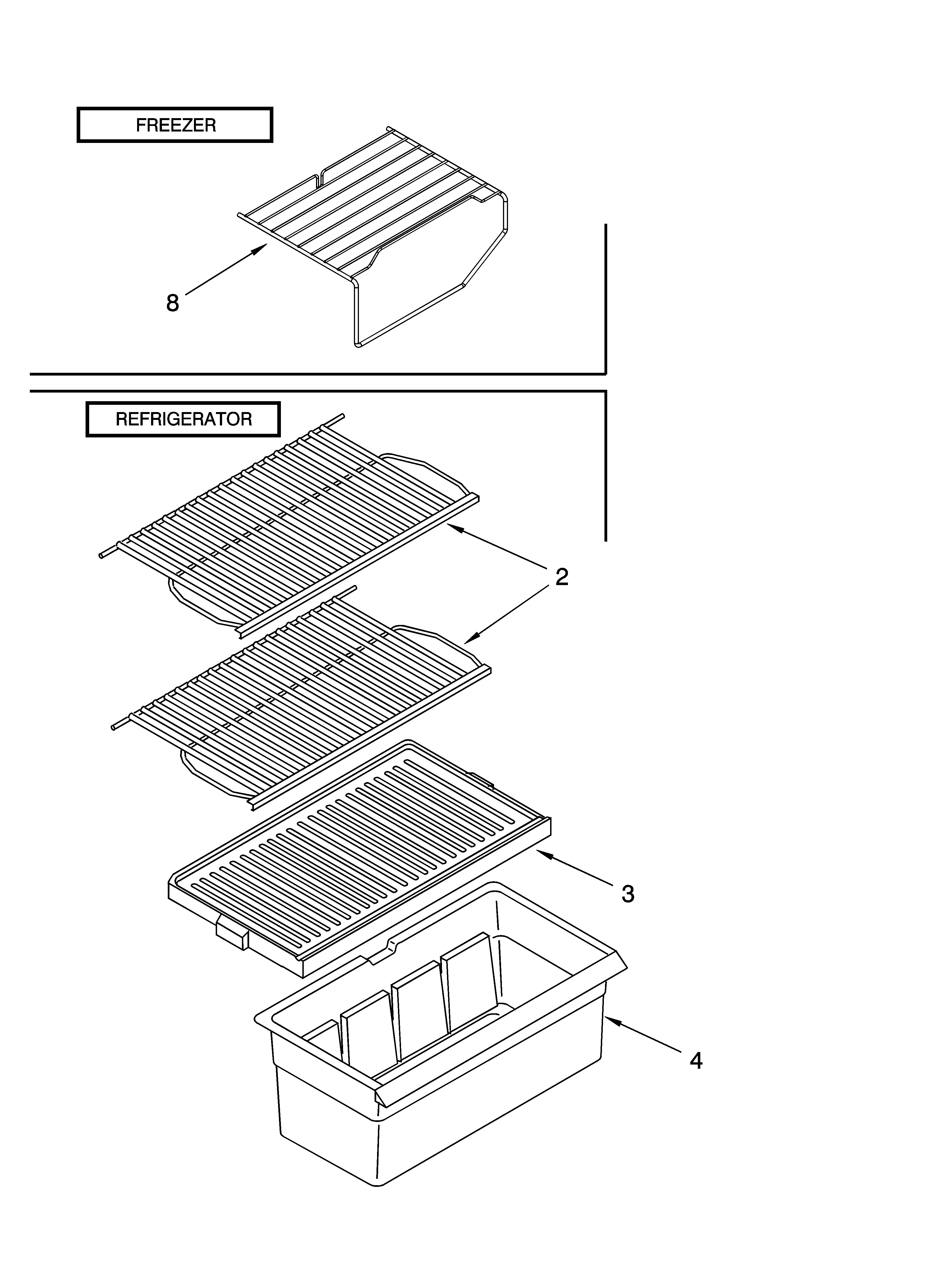 Shelf parts, optional parts