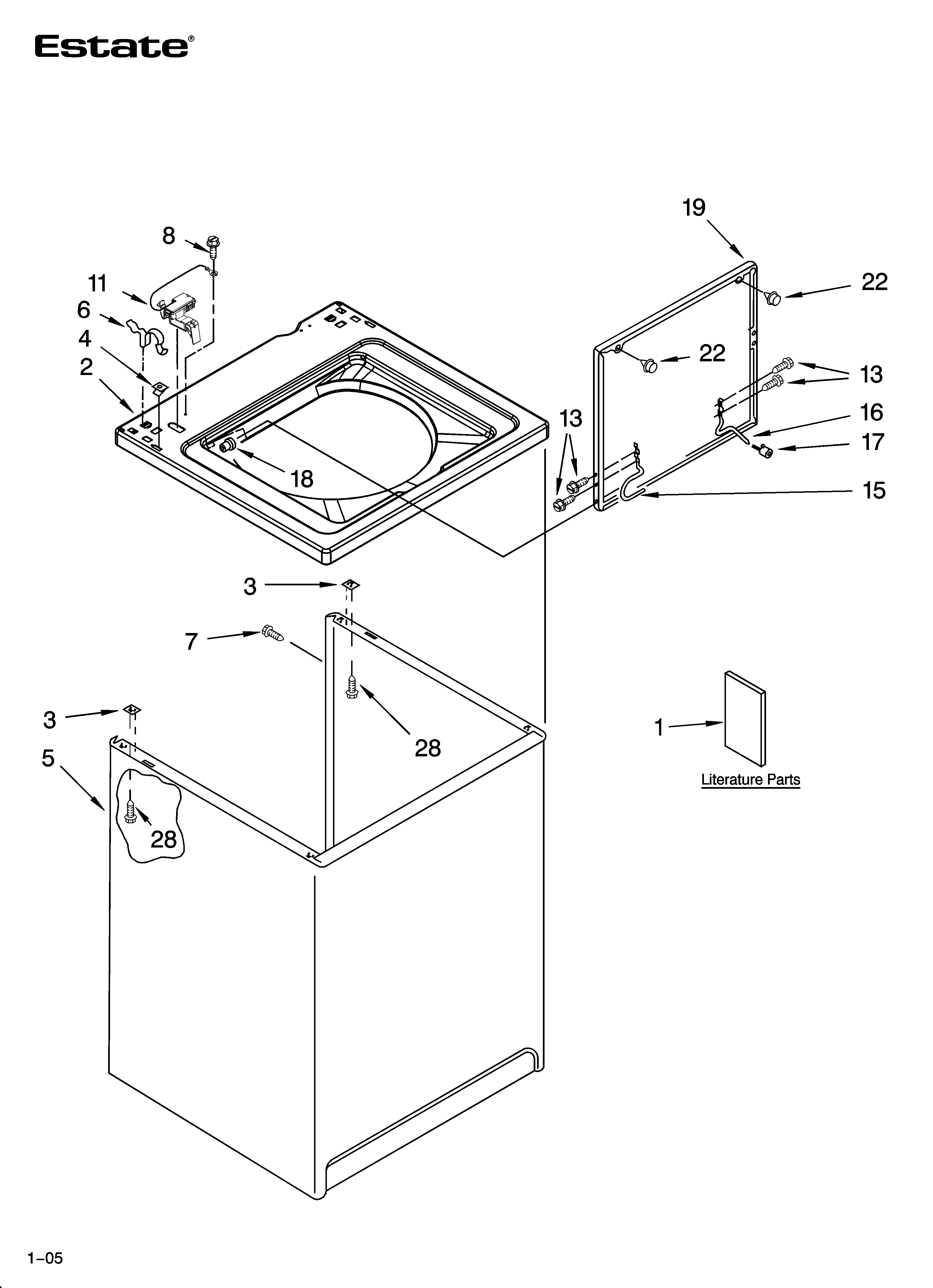 TOP AND CABINET PARTS