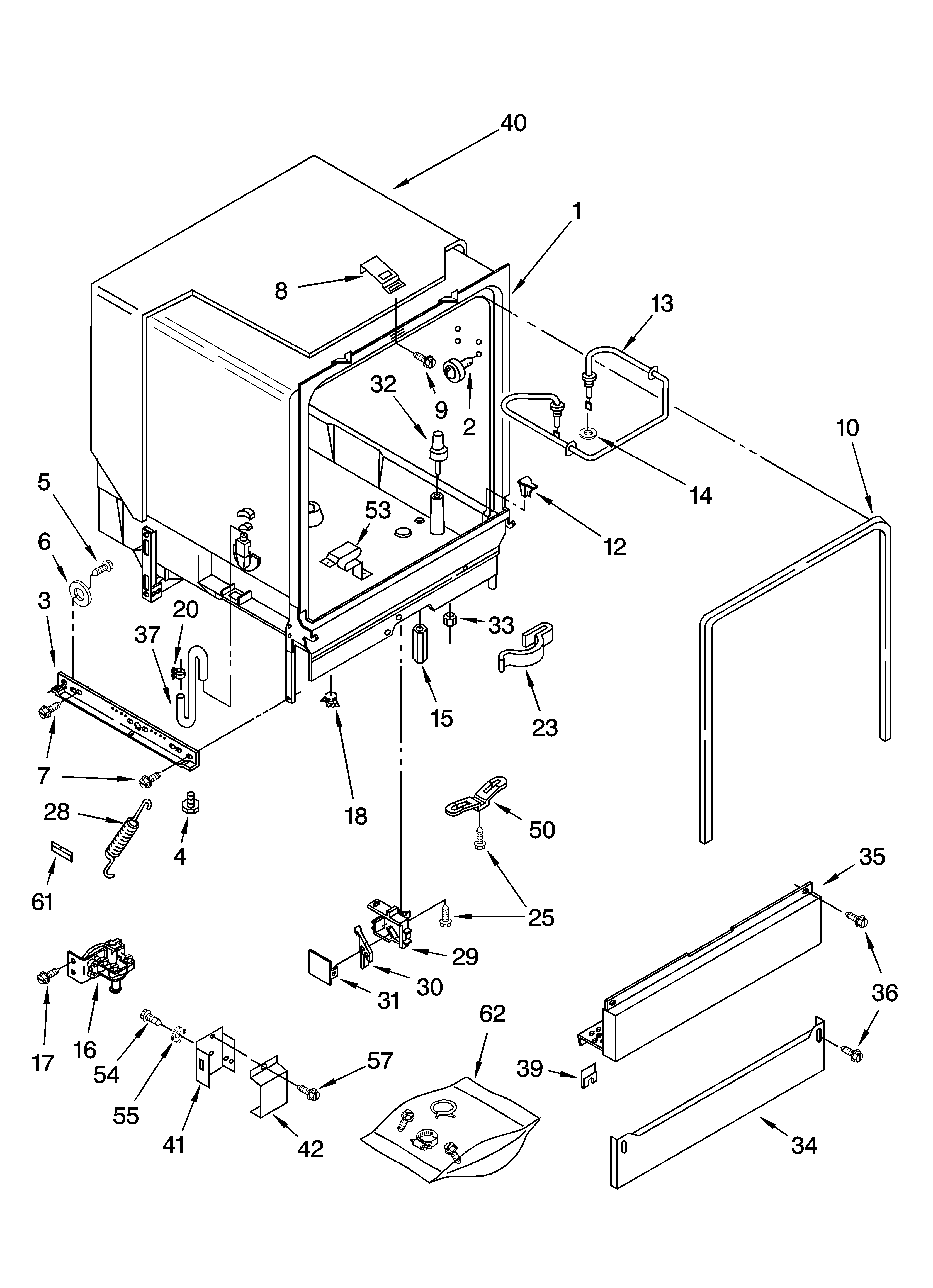 TUB ASSEMBLY PARTS