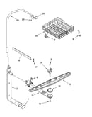 Upper dishrack and water feed parts