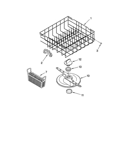 Lower dishrack parts, optional parts (not included)