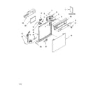 Whirlpool 7DU920PWKS0 frame and console parts diagram