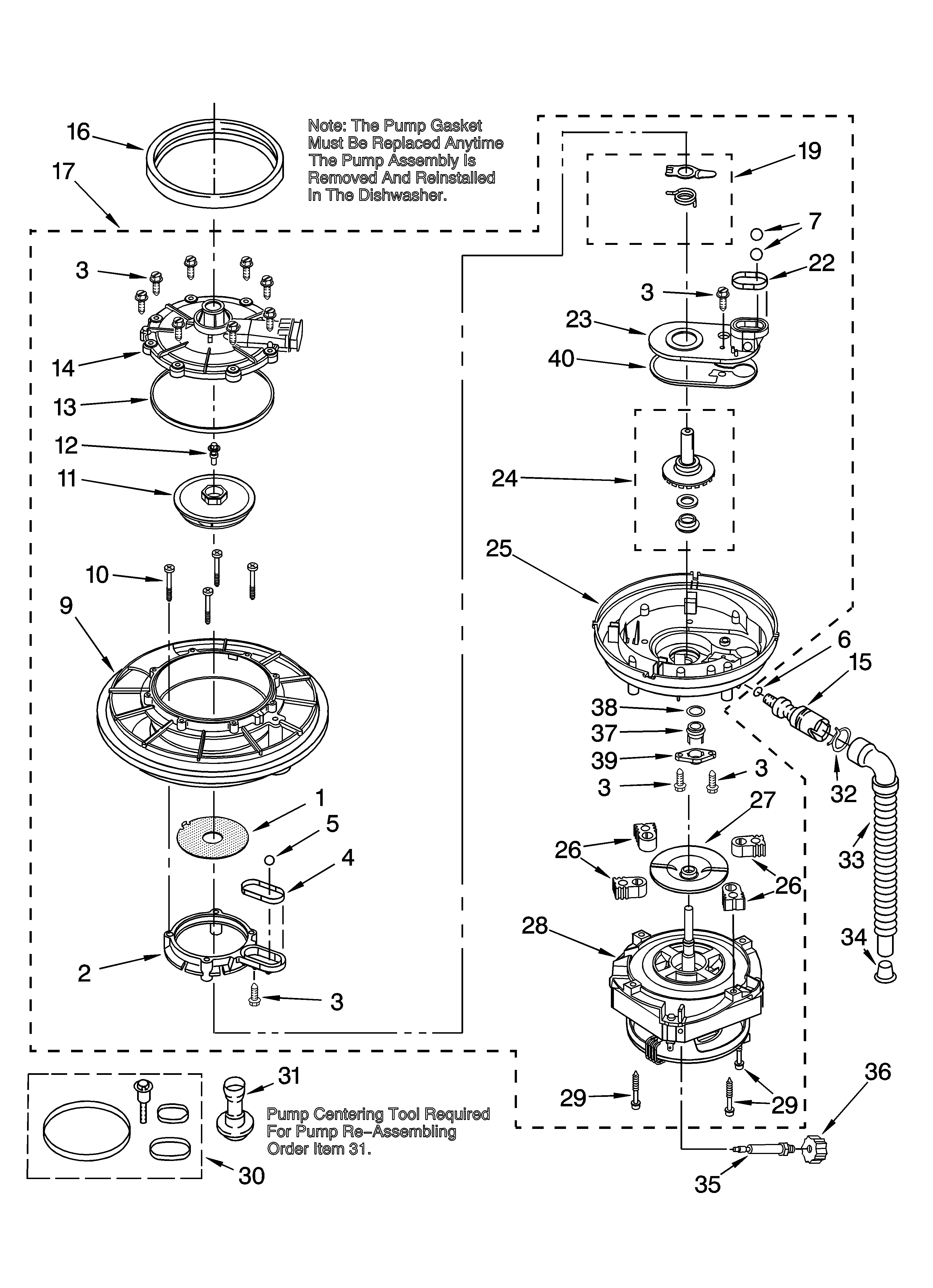 Pump and motor parts