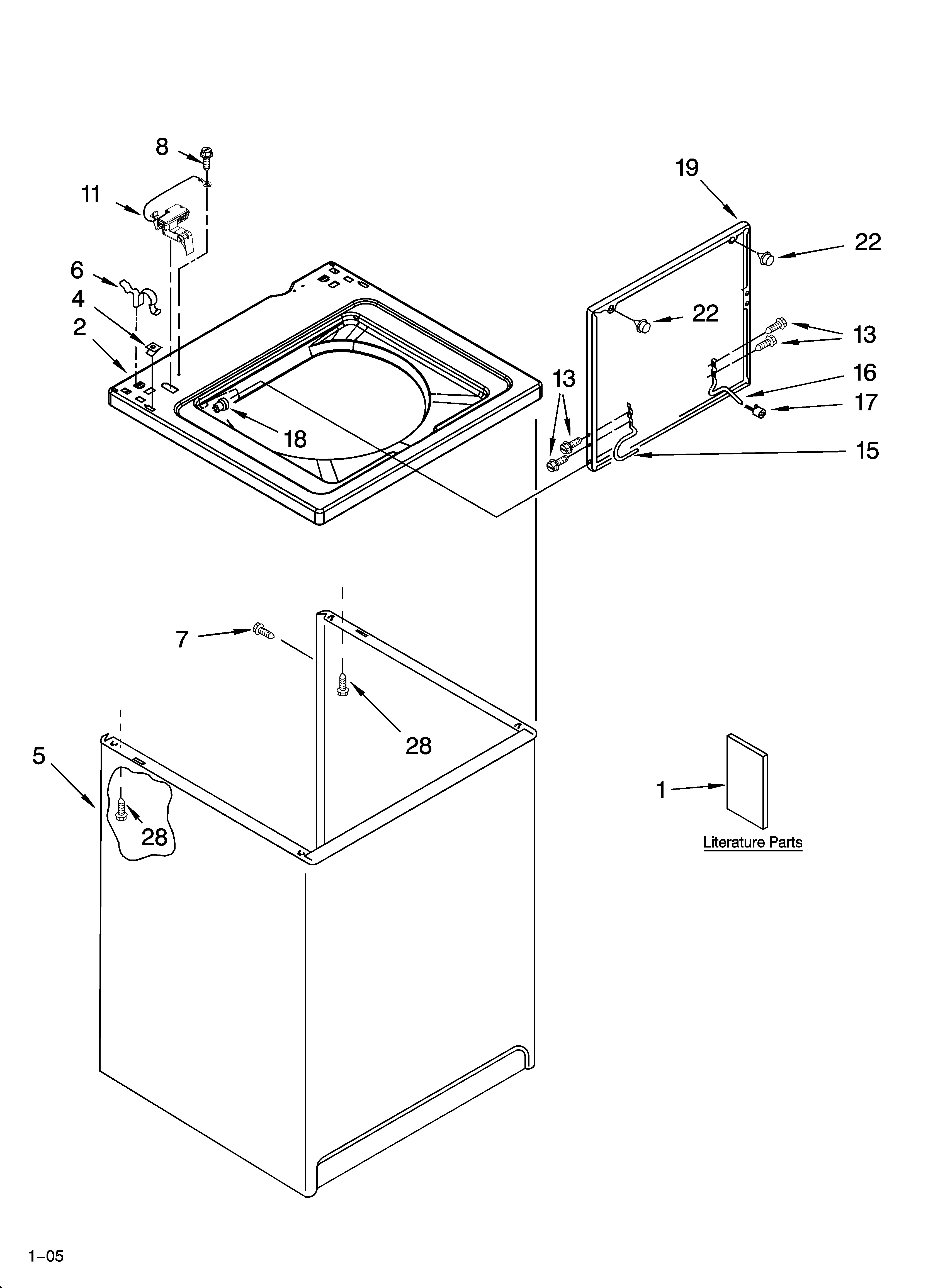 TOP AND CABINET PARTS