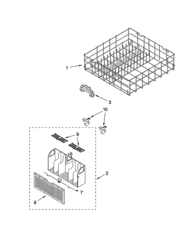 Lower rack parts, optional parts (not included)