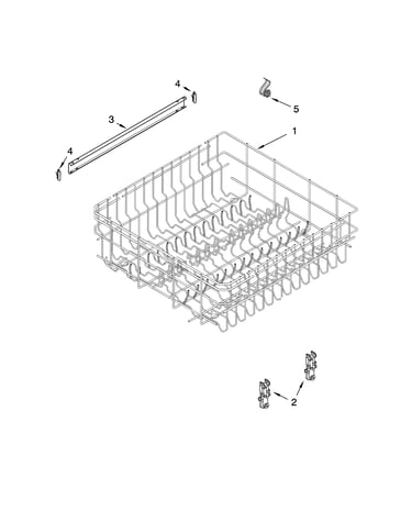 Upper rack and track parts