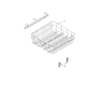 Whirlpool DU1145XTPS0 upper rack and track parts diagram