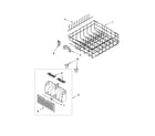 Whirlpool DU1145XTPB0 lower rack parts, optional parts (not included) diagram