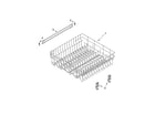 Whirlpool DU1145XTPS3 upper rack and track parts diagram