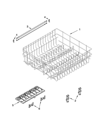Upper rack and track parts
