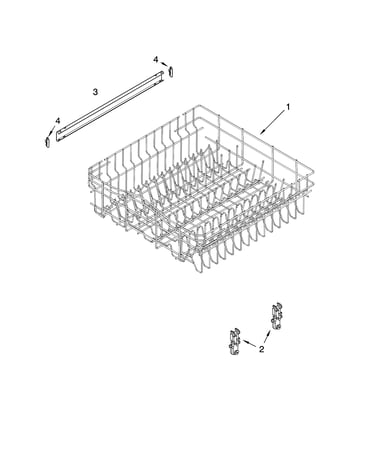 Upper rack and track parts
