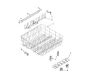 Whirlpool DUL300XTLT0 upper rack and track parts diagram
