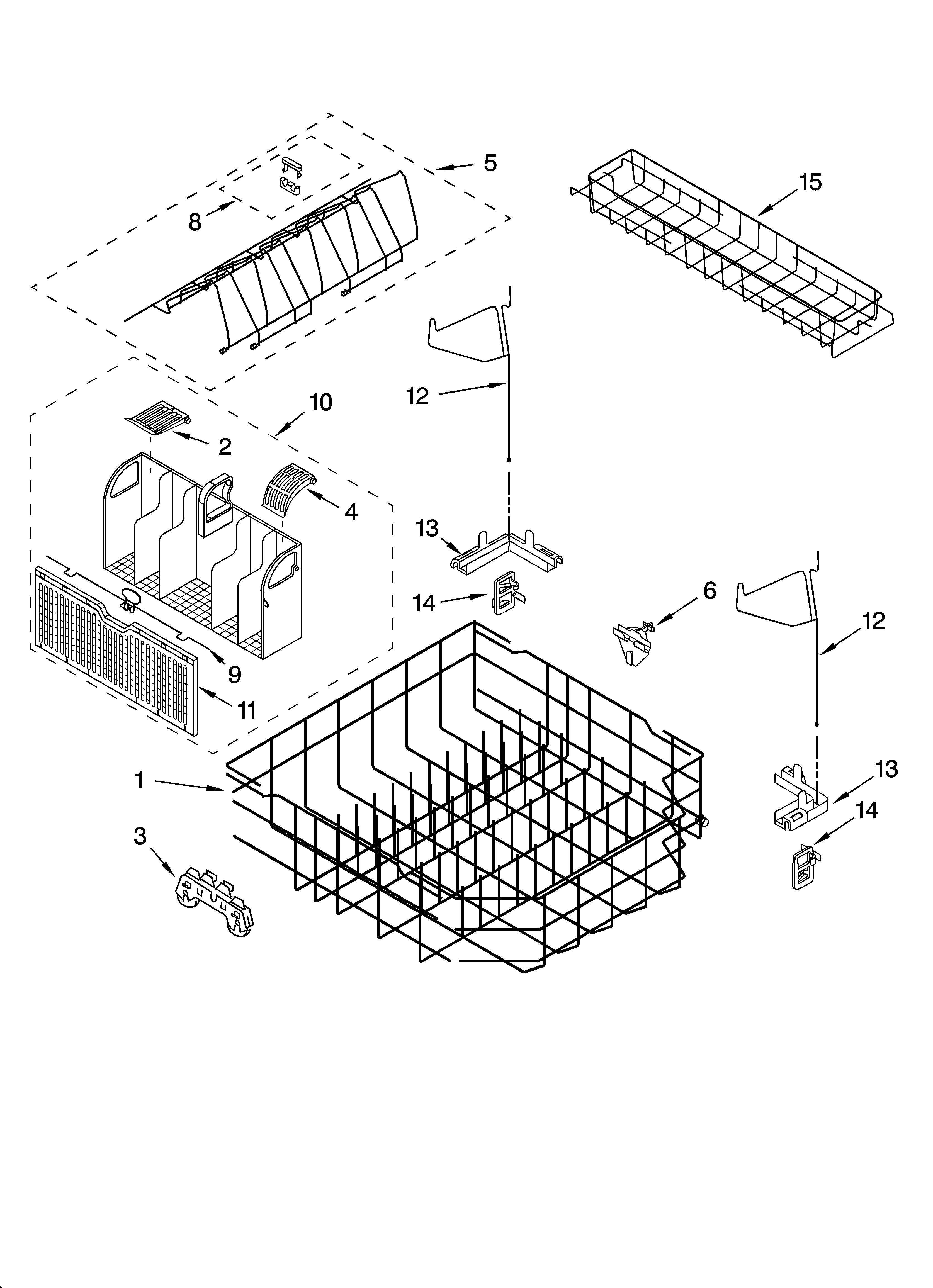 Lower rack parts