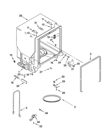 Tub and frame parts