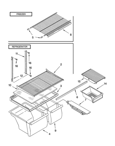 Shelf parts, optional parts
