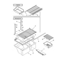 Whirlpool ET8WTMXKQ07 shelf parts, optional parts diagram