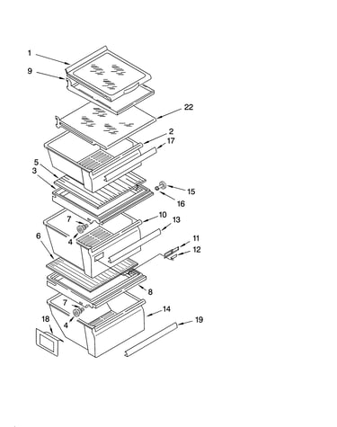 Refrigerator shelf parts