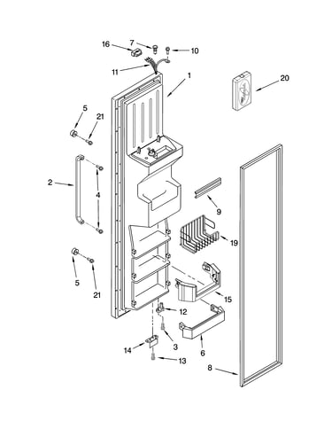 Freezer door parts