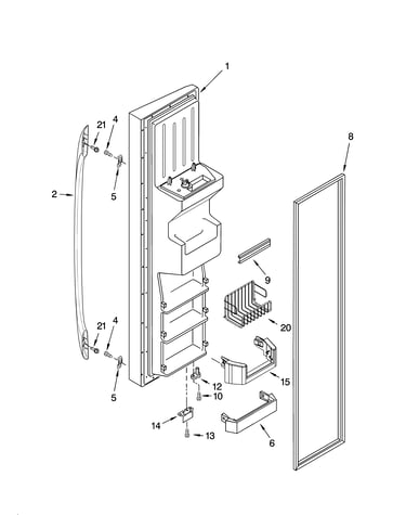 Freezer door parts