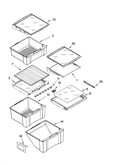 Refrigerator shelf parts