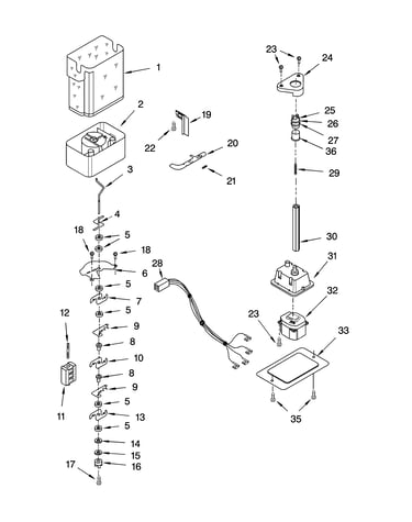 Motor and ice container parts
