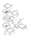 Refrigerator shelf parts