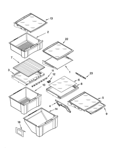 Refrigerator shelf parts