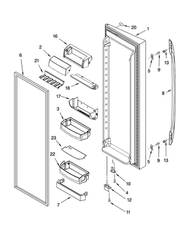 Refrigerator door parts