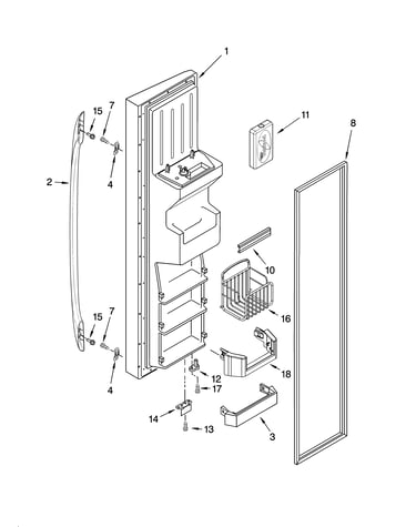 Freezer door parts