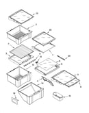 Refrigerator shelf parts