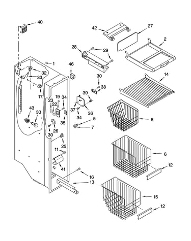Freezer liner parts