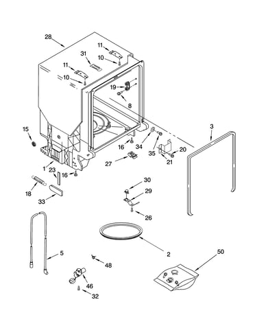 Tub and frame parts