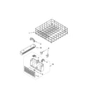Whirlpool GU1108XTLB0 lower rack parts, optional parts (not included) diagram