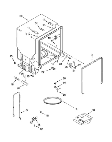 Tub and frame parts