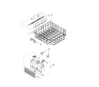 Whirlpool GU1200XTLB1 lower rack parts, optional parts (not included) diagram