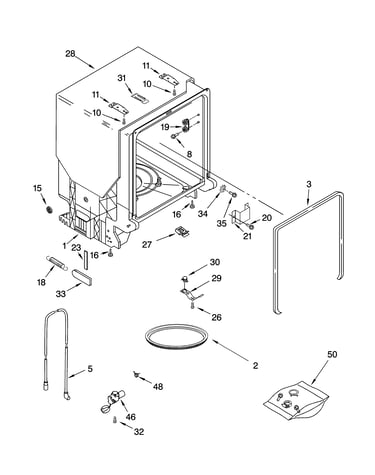 Tub and frame parts