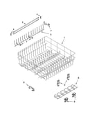 Upper rack and track parts