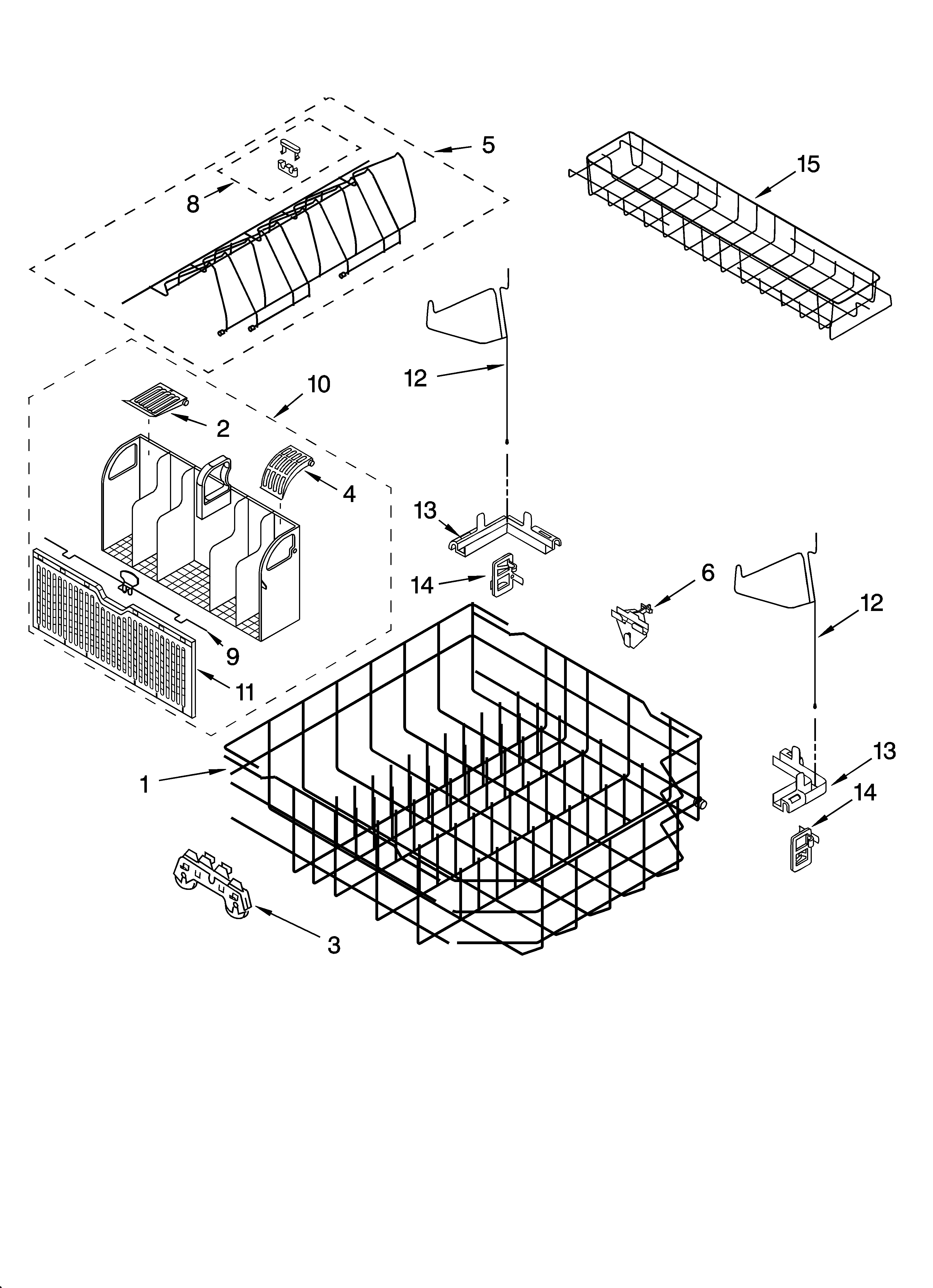 Lower rack parts