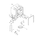 Whirlpool GU1500XTLQ0 tub and frame parts diagram