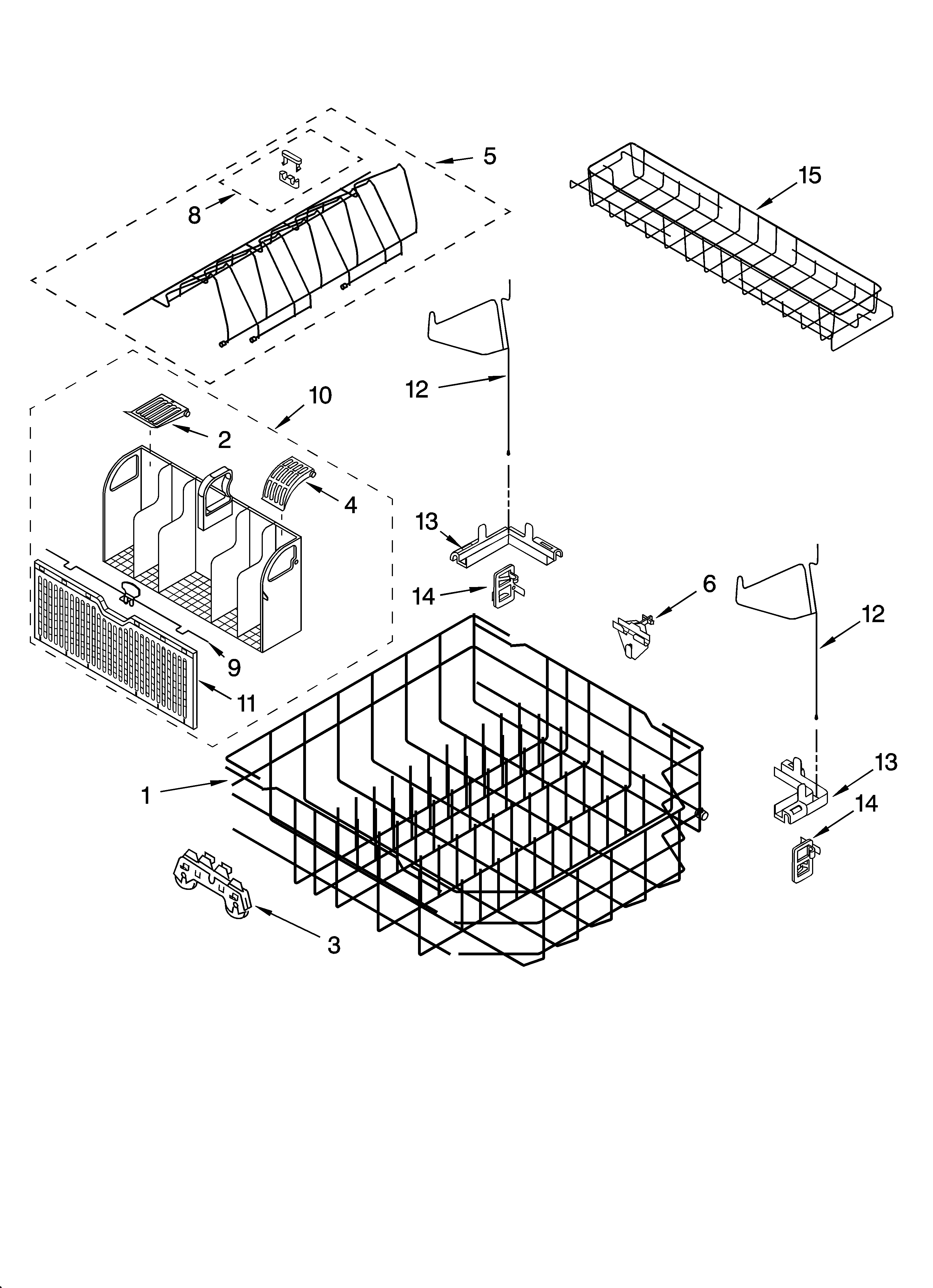 Lower rack parts
