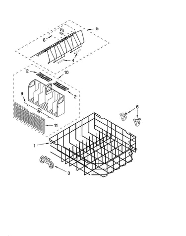 Lower rack parts, optional parts (not included)