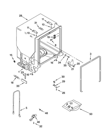 Tub and frame parts
